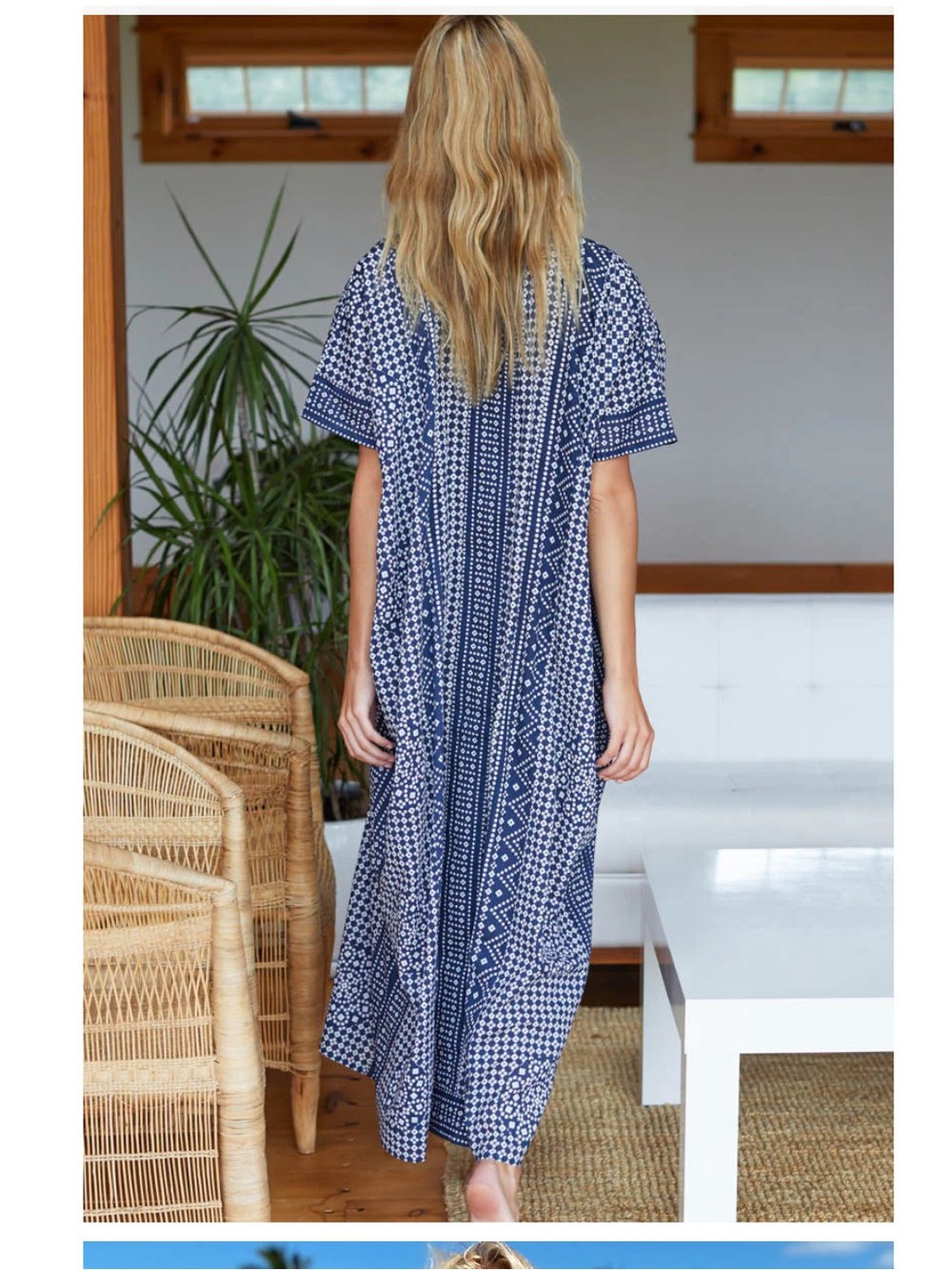 Emerson Fry India Collection Caftan - Ink Organic - Picture 2 of 6